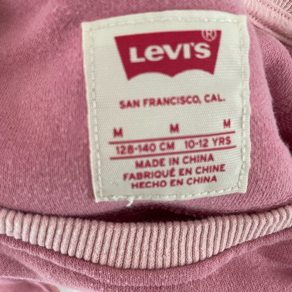 Kids Levi's Pink and White Sweatshirt - Picture 5 of 5